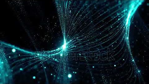 3d Rendering Background With Twisted Particle Strings Dark Digital Abstract Background Beautiful Glo