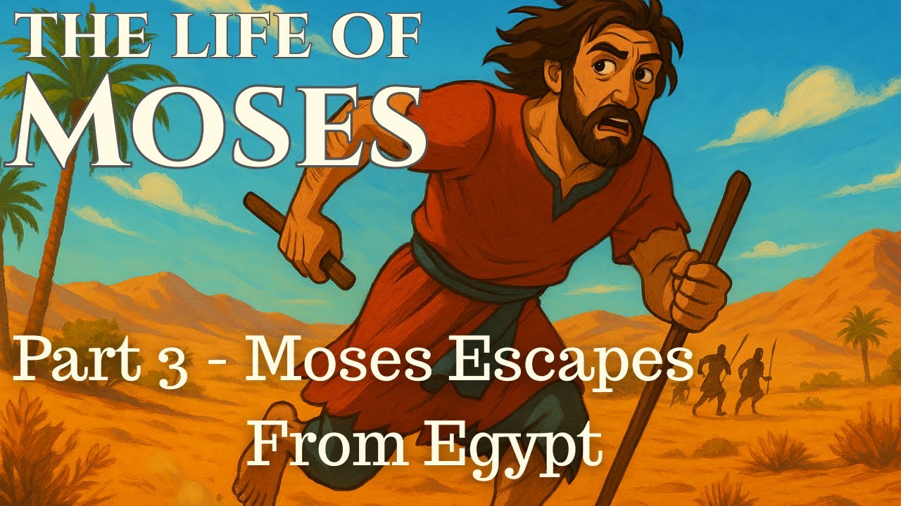 The Life of Moses (Part 3) | Moses Escapes From Egypt | Animated Bible Story