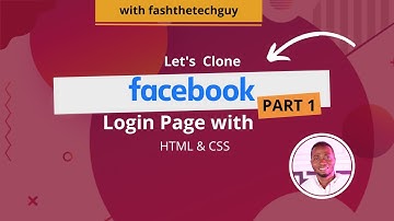 Clone Facebook Login Page with HTML and CSS  Prt 01