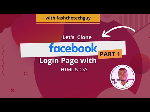 Clone Facebook Login Page with HTML and CSS  Prt 01