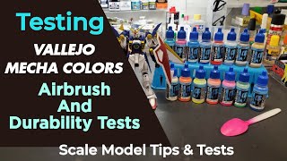 Scale Model Tips - Vallejo Mecha Color - Airbrush & Durability Tests - Scale Model Tips And Tests