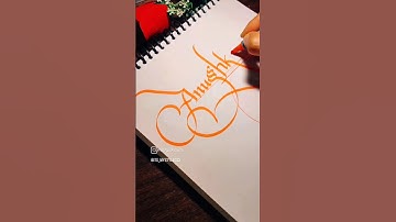 Anushka name art #nameart #calligraphy #lettering #shorts
