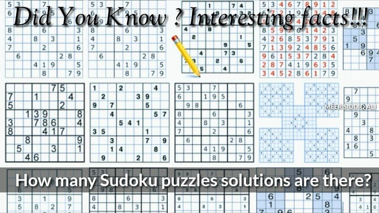 How Many Sudoku Puzzles Solutions Are There Did You Know How Many Sudoku Puzzles Solutions Are There Did You Know