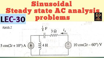 Lec-30 problems on sinusoidal steady state analysis part 3