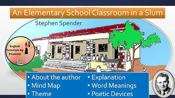 An Elementary School Classroom in a Slum by Stephen Spender | Line by line Explanation | Class 12 |