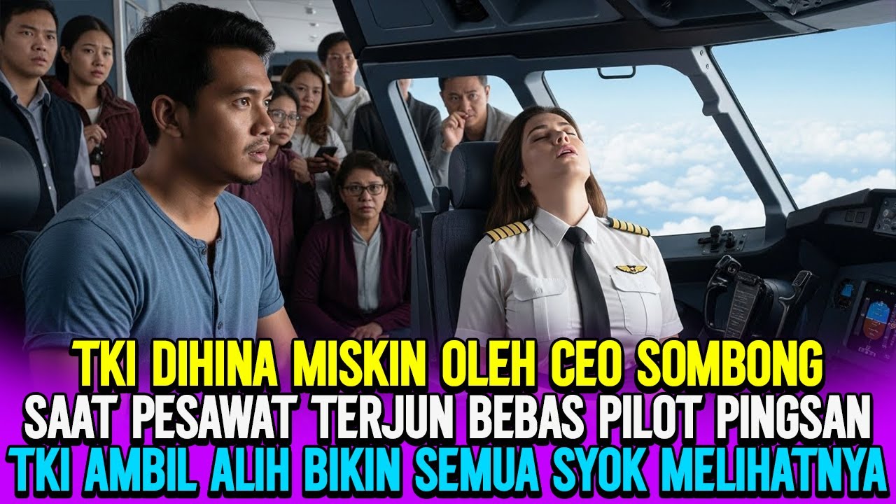 TKI DIHINA MISKIN OLEH CEO SOMBONG, SAAT PESAWAT TERJUN BEBAS DAN PILOT PINGSAN TKI AMBIL ALIH