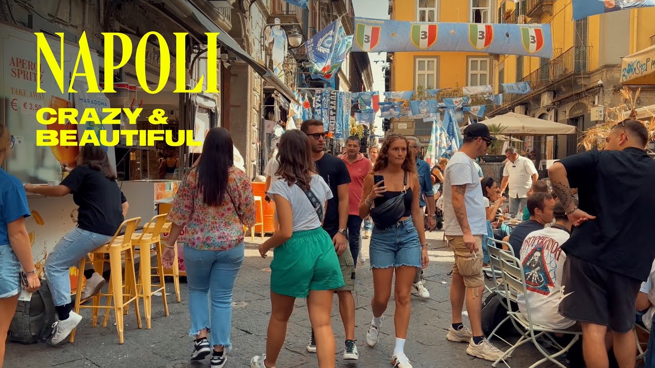 Crazy and Beautiful Napoli, Italy Walking Tour - 4K 60fps