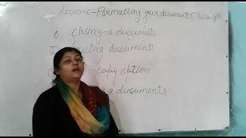Class.. 4th Subject.. Computer Lesson.. 6..Formatting your documents