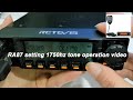 RA87 setting 1750hz tone operation video