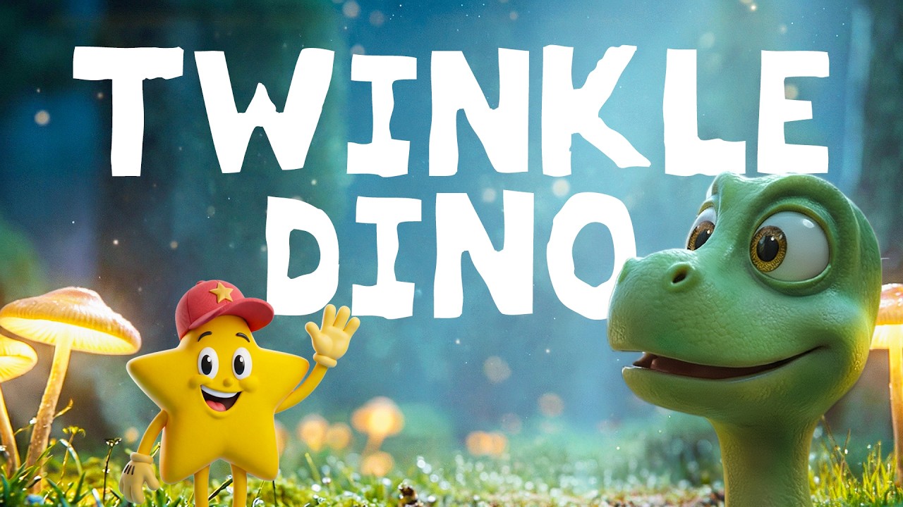 Cute Dinosaur - Twinkle Twinkle Dino Bright 🦕 | Song for Toddlers and Babies | Animated Kids Video #