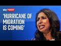 Suella Braverman warns of &#39;hurricane&#39; to come on migration
