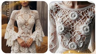 Hand knitted Super Elegant crochet dresses #crochet #beautiful #design