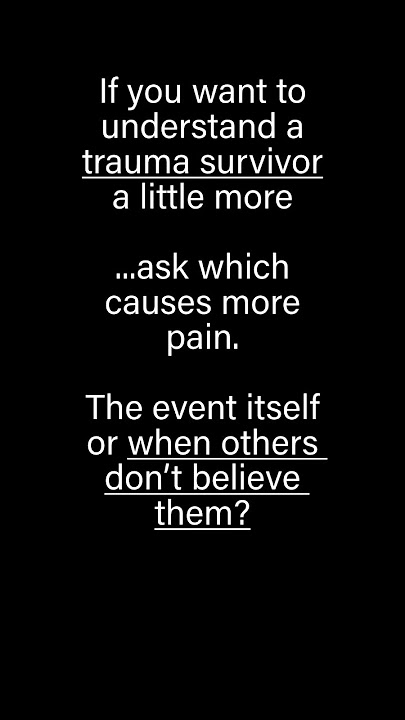 When you have trauma or PTSD, feeling understand means everything. Shadow Work #trauma #ptsd