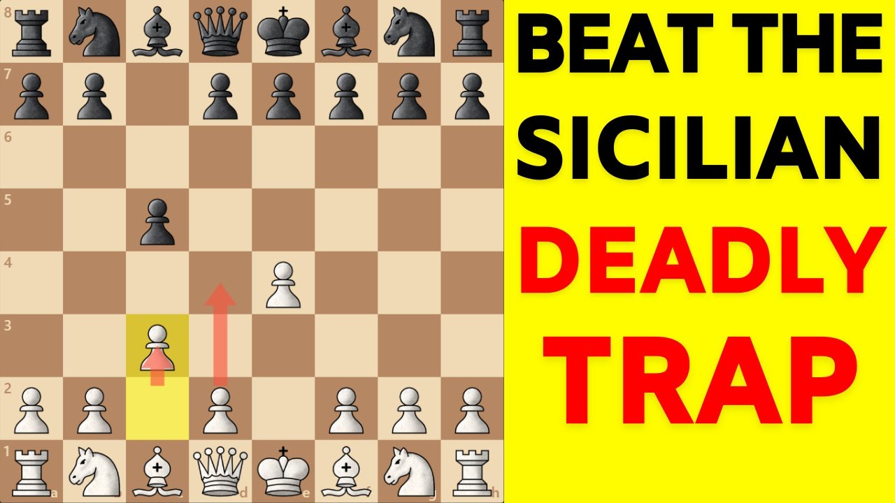 048] Chess Opening Traps & Tricks - B22 Sicilian Defense: Alapin Variation  (Poisoned Pawn Trap) 