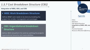 1.3.7 Cost Breakdown Structure (CBS)