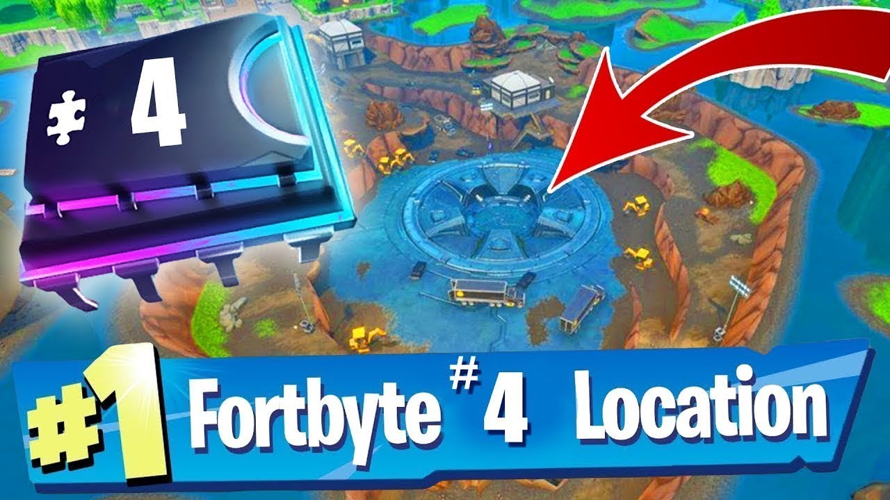 Fortnite Fortbyte #4 Location - Accessible skydiving through rings Loot Lake Plasma Trail Contrails