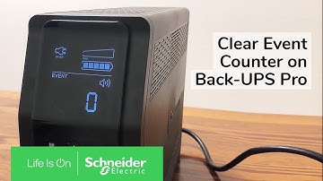 Clearing Event Counter of Back-UPS Pro RS/XS G & M Series | Schneider Electric Support