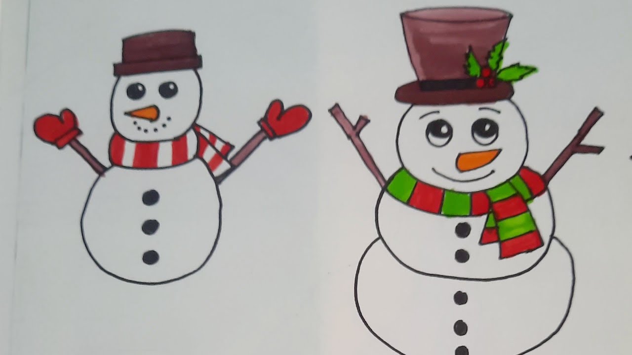 Kids Can Draw: Easy Snowman for Ages 4,5,and 6 (patron spots