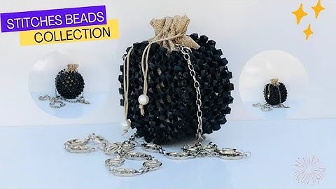 How to make a Mini Round Shaped BEADED BAG//DIY TUTORIAL