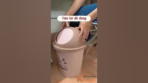 Thùng rác tròn 5L nhựa VIỆT NHẬT - Nắp nhấn đóng mở, để phòng khách, bếp, vệ sinh