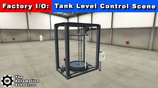 Tank Level Control Scene from Factory I/O (Factory Simulator for PLC Programmers)