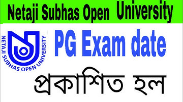 PG Exam notice 2020// netaji subhas open university // nsou
