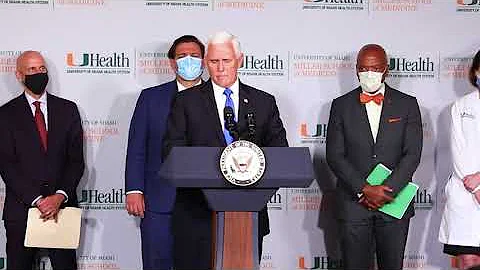 7/27/2020 Governor Ron DeSantis Holds Press Conference with Vice President Mike Pence in Miami