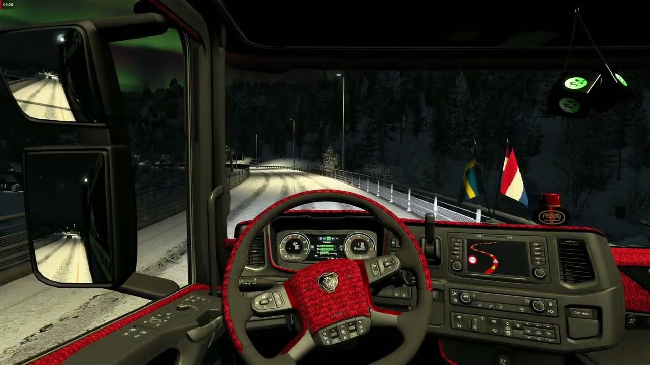 ETS2 1.57 Heute Sind Wir in Norwegen unterwegs schöne polarlichter gesehen