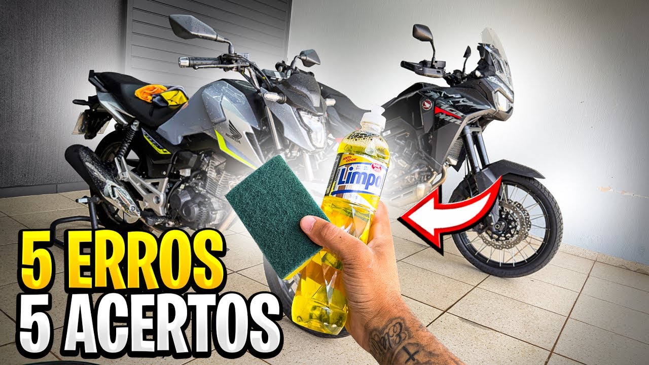 5 ERROS NA HORA DE LAVAR SUA MOTO
