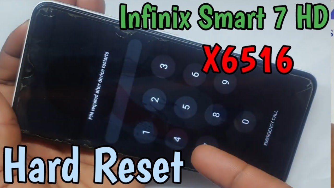 Infinix Smart 7 X6516 Hard Reset Forgot Pin Lock Easy no pc 100