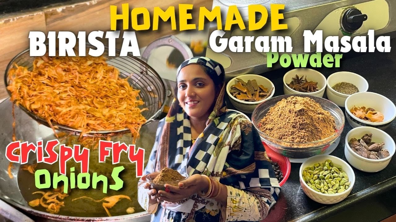|•HomeMade Garam Masala Powder & Birista (Crispy Fry Onions) Recipe 2024•| Vlog. {AFREEN DASTARKHWAN
