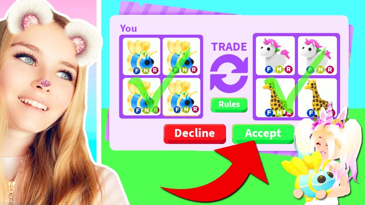 I Only Traded Bees In Adopt Me For 24 Hours Roblox - trading one color only with iamsanna in adopt me roblox