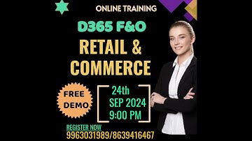 D365 Retail & Commerce Functional Training FREE DEMO