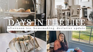 DAYS IN THE LIFE | afternoon tea, peaceful homemaking, house declutter updates