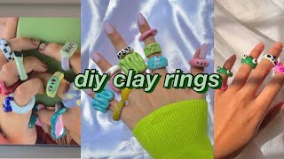 diy chunky clay rings *pinterest inspired*