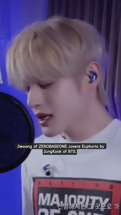 Jiwoong of #btsarmyZEROBASEONE covers Euphoria by JungKook of BTS #bts #jungkook # #btsshorts #btsjk