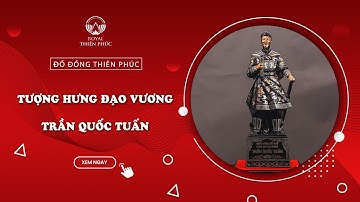 Tượng Hưng Đạo Vương Trần Quốc Tuấn Đồng Đỏ Khảm Tam Khí | Đồ Đồng Thiên Phúc
