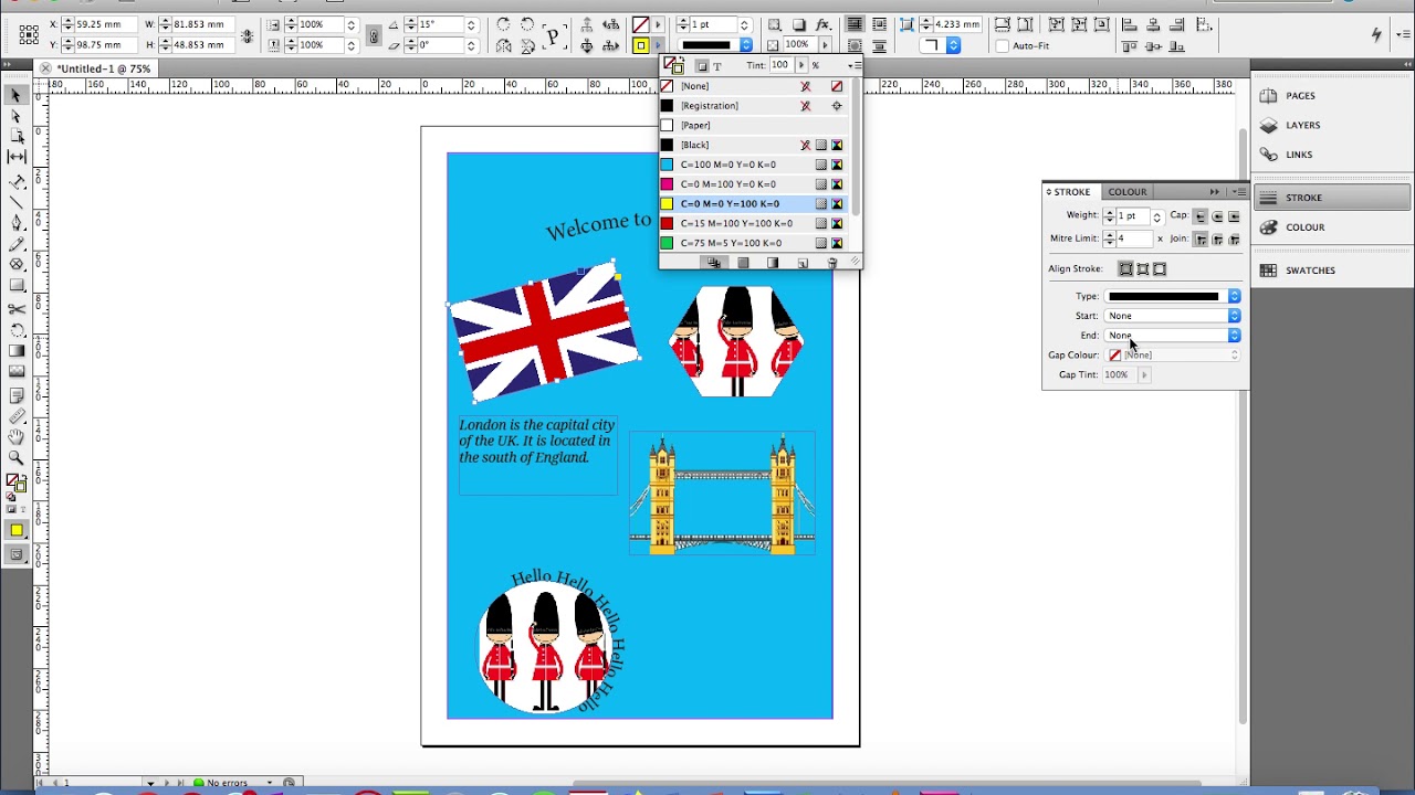 Colored Boarders with the Stroke Tool - InDesign