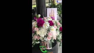 Happy birthday flower arrangement in Saigon