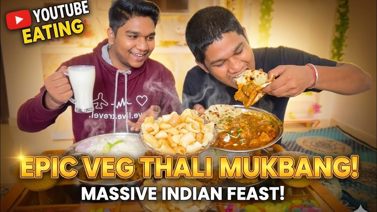 Eating Veg Thali 🍱🤤