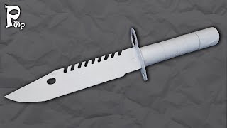 How to make a 🗡️ M9 Bayonet paper bayonet. Paper weapon. DIY paper Knife CS:GO STANDOFF 2