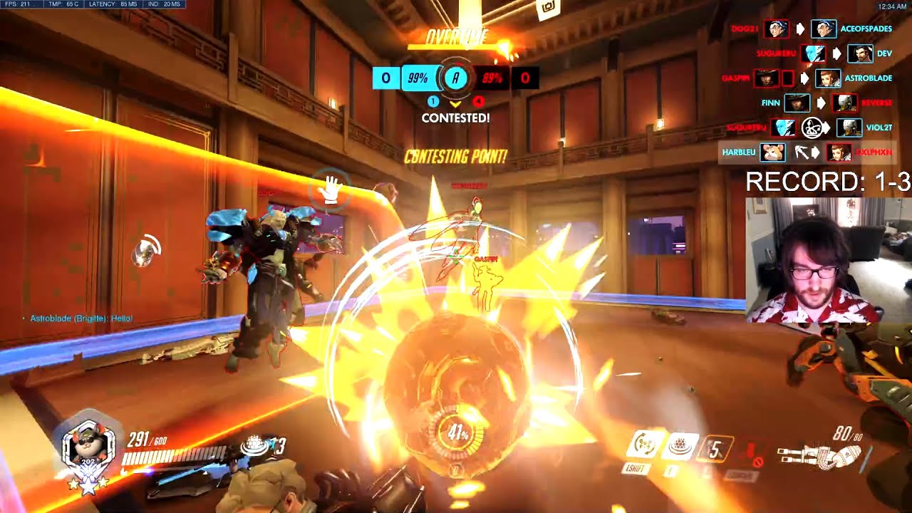 Harbleu Hammond and Zarya - 38 elims! [ Overwatch Season 34 Top 500 ]