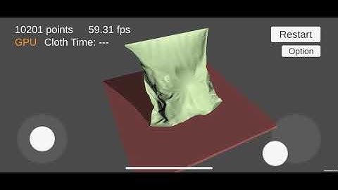 GPU Cloth Simulation with Unity and iPhone 15 pro.