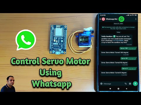 Control Servo Motor Using Whatsapp and Esp8266 | Twilio | ThingEsp | ESP8266 Projects