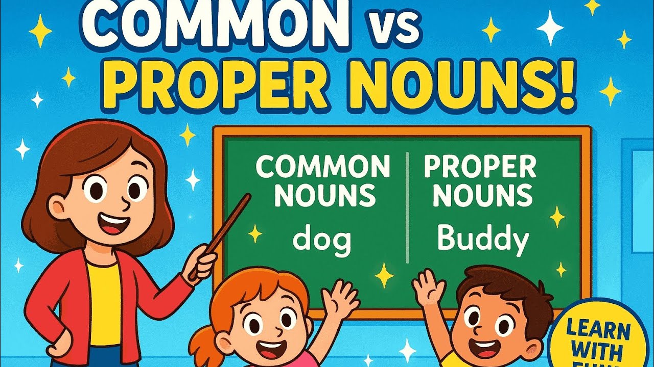 Common and Proper Nouns for Kids | Fun English Grammar Lesson