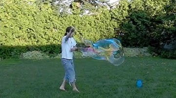 Huge Bubble popping in slow motion