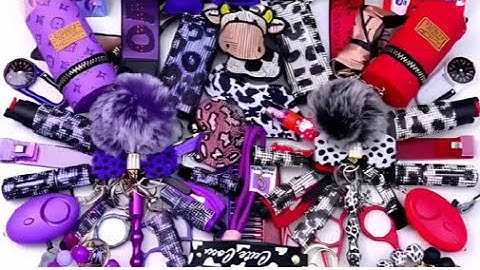 ✨ASMR✨ SELF DEFENSE KEYCHAIN PACKING VIDEO #24 🍧🍬   (compilation)