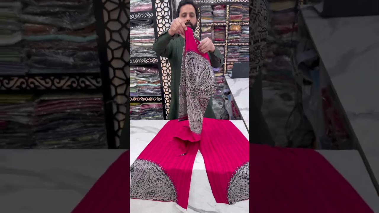 Imported lawn stuff mirror work shirt with trousers nd dopata👌 