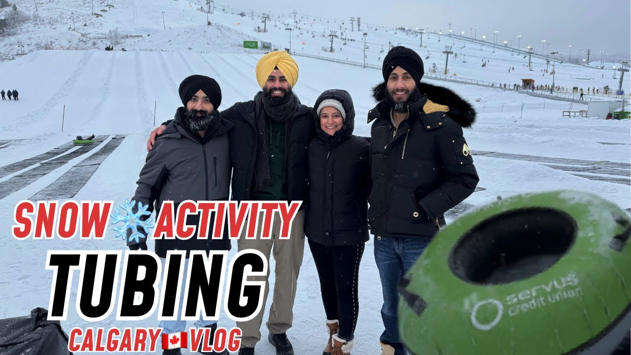 Tubing snow activity in Calgary | Punjabi vlog | 
