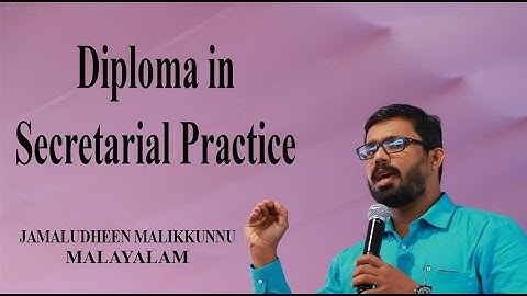 Diploma in Secretarial Practice I Govt. Commercial Institutions I Jamaludheen Malikkunnu I Career